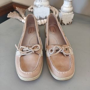 Sperry Top Sider Tan Leather Flat - Size 10M